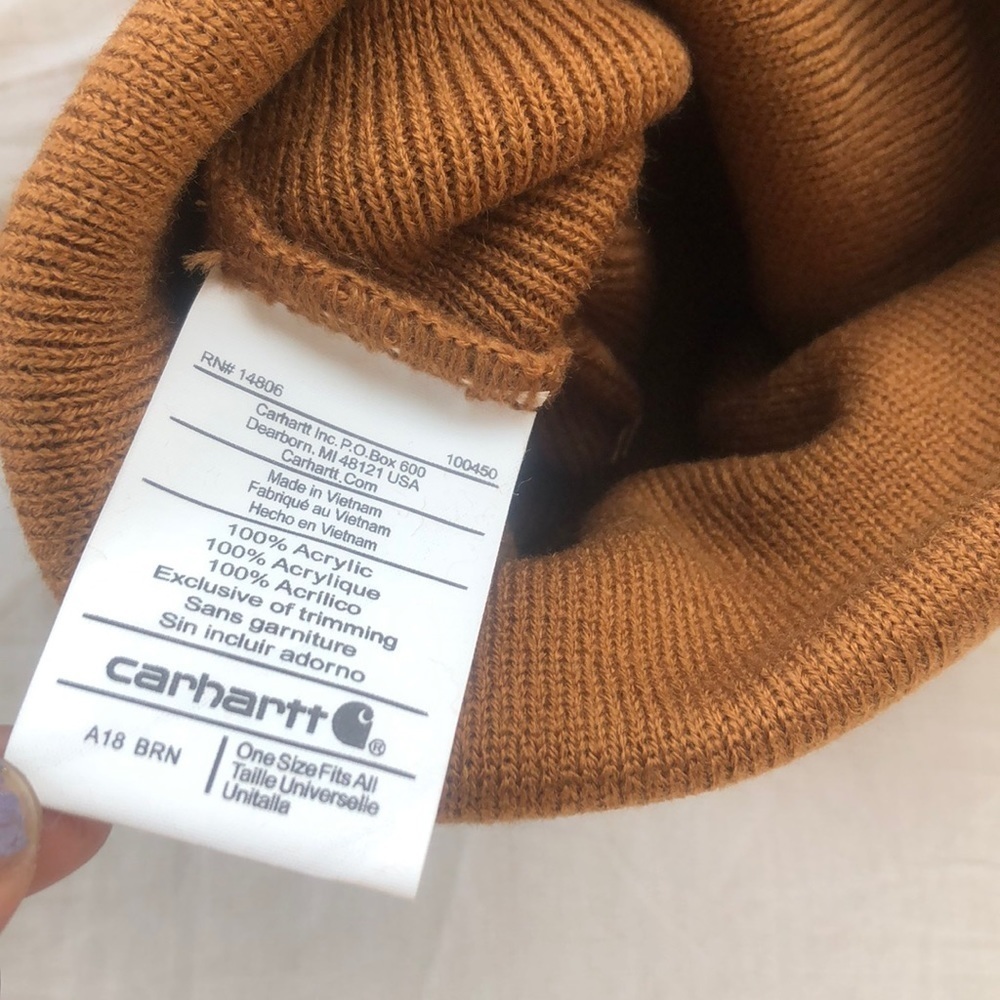 Carhartt Brown Beanie Hat cap Brand *New - Picture 5 of 5